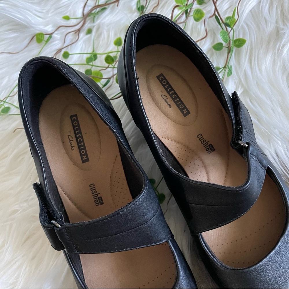 Clarks Collection Emslie Lulin Leather Mary Jane Pumps Comfort Shoe Size 9.5 - Picture 6 of 9